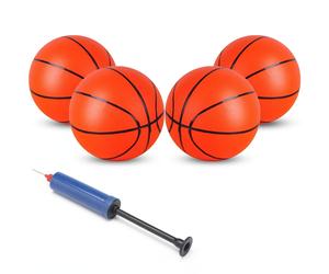 Mini Palla Da Basket 4 Pz Pallone Basket In Gomma 16CM Per Bambini Con 1 Pompa
