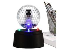 Mini palla da discoteca, incredibile specchio da discoteca, da palcoscenico, luce controllata dalla musica, per feste di compleanno, Natale, Halloween