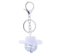 Mini palla da discoteca | Portachiavi con mini palla da discoteca con cappello da cowboy rosa,Portachiavi da cowgirl riutilizzabili e appendibili per ragazzi, ragazze, donne, uomini, decorazioni per f