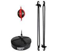 MINI PALLA TESA GREEN HILL GAMMA SPEED BALL PIENA PERA BOXE PUGILATO VERA PELLE (Palla + Elastici + Base a terra)