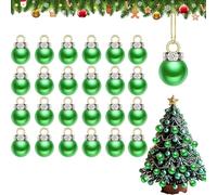 Mini Palline per Albero di Natale,25pcs Piccole Palline per Albero di Natale,Mini Palline Decorative Di Natale,Palline di Natale Per La Decorazione Dell'Albero Di Natale Artigianato Fai-Da-Te,Verde