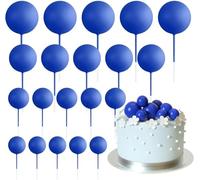 mini palloncini multicolori, Mini palloncini for torte, 80 pezzi, palline dorate multicolori su bastoncini, feste di compleanno, matrimoni(Royal Blue)
