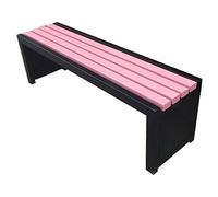 Mini panca da giardino resistente alle intemperie, 2 posti, in legno e metallo, per giardino, balcone, terrazza, può contenere fino a 220 kg, disponibile in 17 colori (D 1,5 m)