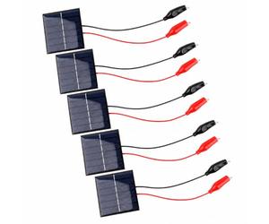 Mini pannelli solari 3 V 150 mA 0,45 W, confezione da 3 con clip a | Piccole celle solari per giocattoli fai da te, riparazione della luce del giardino, progetti STEM ed elettronica a bassa