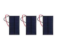 Mini Pannello Solare 3pcs DC 6V 1W Modulo di Alimentazione Cellulare Pannello Solare in Silicio Policristallino con 30 cm Cavo per Celle fotovoltaiche
