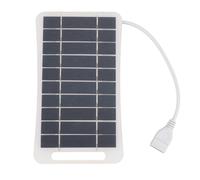 Mini Pannello Solare 5V 5W, Caricatore Pannello Solare USB Kit Caricatore Pannello Solare USB in Silicio Monocristallino per Alimentatore di Emergenza per Escursionismo in (WHITE)