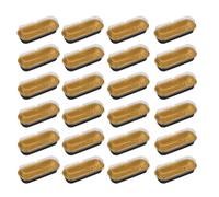 Mini Pans With Lids | 20pcs 200ml Non-Stick Aluminum Baking Cups | Rectangle Foil Ramekins & Cupcake Containers For Cheesecake, Creme Brulee & Desserts | Heat Resistant Oven & Air Fryer Safe Kit