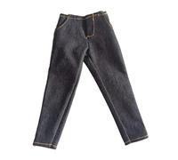 Mini pantaloni alla moda in miniatura in scala 1:12 per action figure da 6 pollici vestiti neri Lunghezza: 10 cm