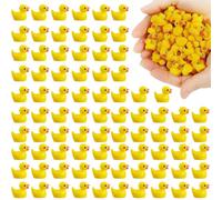 Mini papere di plastica luminose - 100 pezzi, mini figure da 0, 8x0, 6 pollici per case delle bambole e giardino