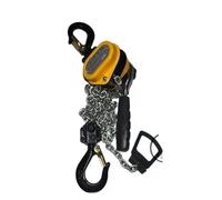 Mini paranco a catena manuale da 0,25/0,5 tonnellate 1,5/3 metri, capacità di montaggio con gancio Sollevatore manuale portatile con blocco di sollevamento Zucca a manovella(0.25T 3m)