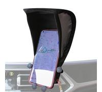 Mini Parapluie Pour Téléphone - Pare-soleil Anti-Reflet & Surchauffe Pour GPS | Visière Universelle Pour Support Moto, Vélo & Voiture | Ombrelle Compatible 4.7-7 Pouces (Support NON Inclus)