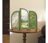 Mini paravento pieghevole, opera d'arte ornamentale per la decorazione