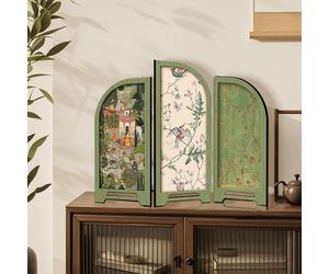 Mini paravento pieghevole, opera d'arte ornamentale per la decorazione