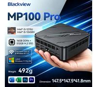 Mini PC aziendale Blackview MP100 Pro, Windows 11 Pro, due opzioni di processore Intel 12ª generazione i3-1215U / i5-12450H, 16GB RAM DDR4, SSD M.2 NVMe 512GB, WiFi 6, uscita video 4K UHD, chip di