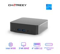 Mini PC Chatreey T9 N200/N305 WIFI5 Windows 11, Computer Tascabile Ultra Compatto, Doppio SSD, Funzionalità Complete, Uscita Type-C 4K 60Hz RGB
