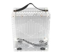 Mini PC in acrilico compatto ITX 23x20,5x12cm, design portatile open-air