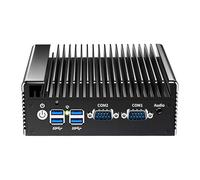 Mini PC industriale senza ventola 7200U, DDR4, 2xCOM RS232, 2 x Gigabit LAN, 4 × USB 3.0, GPIO, 2 x display HD VGA piccolo PC desktop computer per industriale Business Office Auto Power On, NO RAM NO