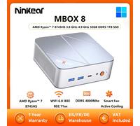 MINI PC Ninkear M8 AMD Ryzen ™ 7 8745HS Mini computer 32 GB DDR5 1 TB SSD WiFi6 BT5.2 Windows 11 Smart Fan Raffreddamento attivo 32GB DDR5 +1TB SSD