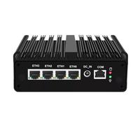Mini PC senza ventola J6412 con M.2 Nvme 4 x i226 2.5G LAN, micro firewall appliance 2 * USB 3.0, slot per scheda SIM, WiFi, mini computer desktop, micro router, AES-NI, OPNsense, NO RAM NO SSD
