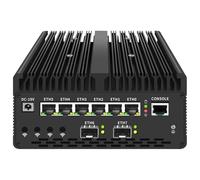 Mini PC senza ventola U7-155H con 2* DDR5/2* M.2 Nvme, computer desktop 6* i226 2.5G LAN, Intel82599ES 2 * 10G SFP+SIM Slot, 4K Triple Display,WiFi,Micro Router Appliance,AES-NI,OPNsense,32G RAM 512G