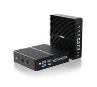 Mini PC senza ventole N95 Fanless PC Industrial, TDP 15W, WIN 11 Pro Mini computer desktop 4K 60Hz, Wi-Fi, 2xHD2.0 + DP Triple display, 2x RS232 COM, 16GB DDR4 256GB SSD
