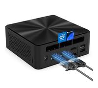 Mini PC ultra compatto per casa, ufficio e gioco, 13a generazione N150 (Beats 3300U/3200U, fino a 3,6 GHz), 16 GB di RAM + 512 GB SSD | Triple 4K e Dual LAN | Win 11 | WiFi 6/BT 5.2/USB-C | Design