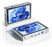 Mini PC Win 11 Pro, Celeron N5095 Micro Computer con Ventola, 8GB DDR4, 128GB ROM EMMC Mini Desktop con schermo, Micro PC 4K 60Hz Triple Display, Piccolo Gaming Computer WiFi 5.0 BT 5.2