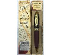 Mini PENNA CLEARCO nome"ALBERTO" metallo mis. cm. 8 - elegante scatola regalo UN PICCOLO DONO per TE con dedica interna