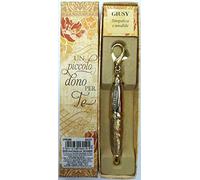 Mini PENNA CLEARCO nome"GIUSY" metallo decorato mis. cm. 10 - elegante scatola regalo UN PICCOLO DONO per TE con dedica interna