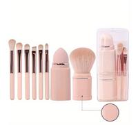 Mini Pennelli Da Trucco 8 IN 1 Make UP Brush Fondotinta Ombretto Set da Viaggio