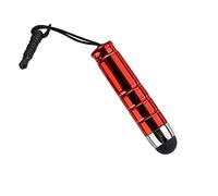 Mini pennino capacitivo universale portatile, pennino capacitivo capacitivo con jack da 3,5 mm, elegante testa morbida, impermeabile, per smartphone, tablet, dispositivo Android, rosso