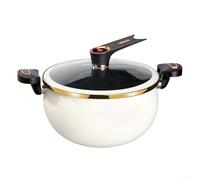 Mini pentola a pressione e pentola per zuppa in ghisa per cucinare e preparare rapidamente i pasti (8L bianco)