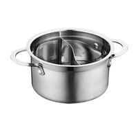 Mini pentola per ramen in acciaio inossidabile, divisa in due, per