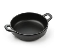 HENDI Mini contenitore per presentare e servire i cibi, con forma di casseruola, piatto da portata, tegame, vassoio da portata, non adatto a forni e a microonde, 189x147x(H) 37mm, melamina, nero