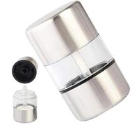 Mini Pepper Grinder - 3x3x5.2cm Stainless Steel Salt & Pepper Mill | Refillable Manual Ceramic Sрiсe Grinder | Acrylic Body Portable Kitchen Seasoning Tool Cooking Use
