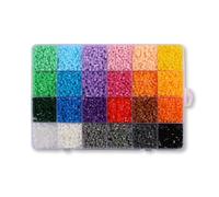 Mini perline fusibili da 2,6 mm, 24 colori, 10000 pezzi, pixel art per alleviare lo stress, artigianato 3D fai-da-te, decorazioni per le vacanze, perline fusibili universali creative fatte a mano