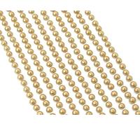 Mini perline rotonde autoadesive da 3 mm color oro, con base piatta, decorazioni per creazioni artistiche Gold