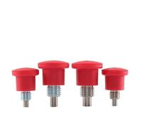 Mini perno stantuffo indicizzatore rosso - Acciaio al carbonio e inossidabile, sgancio rapido, impugnatura in plastica, 8 mm - 1 pezzo(QX218 MC-M10 1) 6MM)