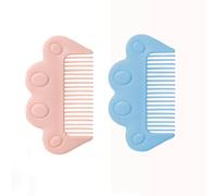Mini pettine per capelli, piccolo pettine per capelli da 10,2 cm, per donne e ragazze, 2 pezzi, piccoli pettini districanti da viaggio, pettine portatile per capelli bagnati e asciutti, design a forma