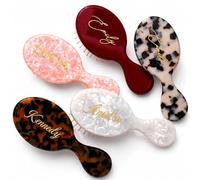 Mini Pettine Personalizzato Con Incisione E Manico, Pettine Da Borsetta In Acetato Personalizzato Per Donna, Graziosi Pettini Districanti In Marmo E Tartaruga, Regali Per La Proposta Alle Damigelle