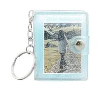 Mini Photo Album Keychain 2-Inch - 24 Pockets Clear Pocket-Sized