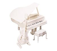 Mini Pianoforte 1:12 per Casa delle Bambole - Mobile, Modello di Strumento Musicale con Sgabello, Giocattolo Simulativo Verticale o a Coda | Accessorio Decorativo a beneficio delle Scene, Migliora