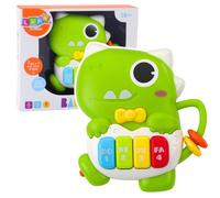 Mini pianoforte Dinozaur verde con luci e suoni