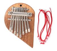 Mini Pianoforte Kalimba A 8 Tasti A Forma Di Cuore Con Accessori Per Principianti Mbira(Left)