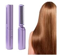 Mini Piastra Capelli Ricaricabile, Spazzola Lisciante Senza Fili, Portatile con Ioni Negativi, Pettine Riscaldante per Capelli da Viaggio Uomo e Donna | MINIGLAM