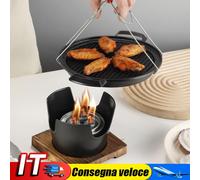 Mini piastra per barbecue all'aperto Fornello ad alcool giapponese staccabile Hi