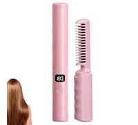 Mini piastra per capelli calda per donna, spazzola per capelli senza fili, pettine elettrico per capelli neri, strumenti per lo styling professionale, regali per le donne