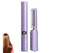 Mini piastra per capelli calda per donna, spazzola per capelli senza fili, pettine elettrico per capelli neri, strumenti per lo styling professionale, regali per le donne