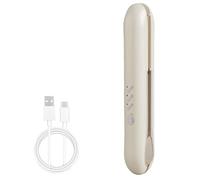Mini Piastra Per Capelli Da Viaggio, Piastra Portatile Senza Fili 2 in 1 con 3 Temperature Regolabili, Piastra Capelli Da Viaggio per Tutti i Tipi Di Capelli, Si Riscalda Rapidamente (Beige)