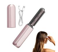 Mini piastra per capelli da viaggio, strumenti ricaricabili per lisciare e pettinare, spazzola lisciante senza fili, per donne e ragazze, per casa, viaggi, viaggi d'affari
